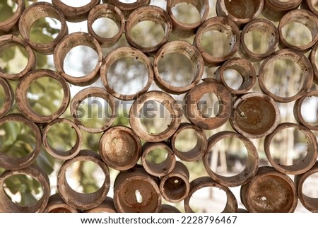 Background with a circle bamboo.
