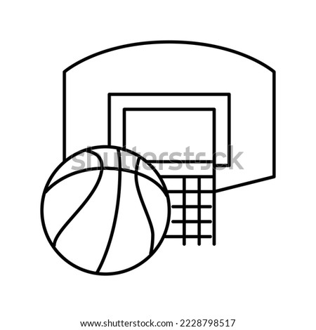 basketball team game line icon vector. basketball team game sign. isolated contour symbol black illustration