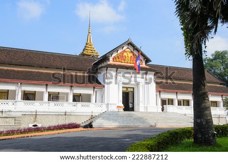 Royal Palace Haw kham of the National museum complex of Luang Prabang, Laos.