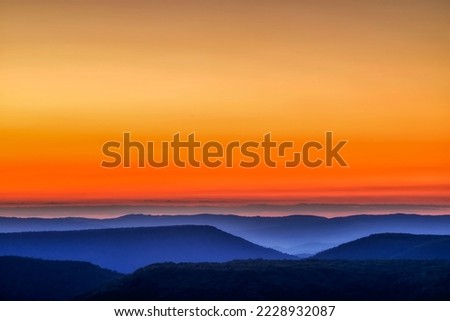 Summer Solstice Sunrise, Highland Scenic Highway a  National Scenic Byway, Monongahela National Forest, West Virginia, USA Royalty-Free Stock Photo #2228932087