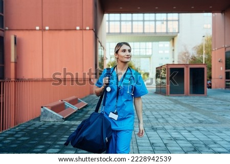 Cinematic footage representation of the daily life of a nurse going to work at the hospital	