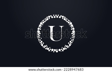 Dot circle logo and dot circle nutrition monogram vector design with dot circle symbol vector