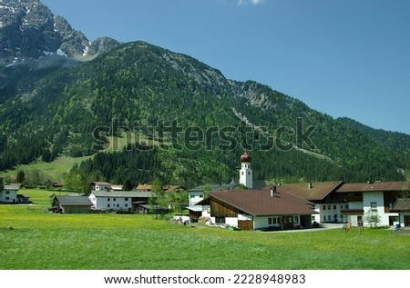 Heiterwang, Austria: Heiterwang lies south of Reutte on the Heiterwanger See, which is connected by canal to the Plansee.  The church pictured is the Pfarrkirche Unsere Liebe Frau Maria Himmelfahrt