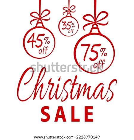 Christmas Sale. Vector illustration. Cartoon