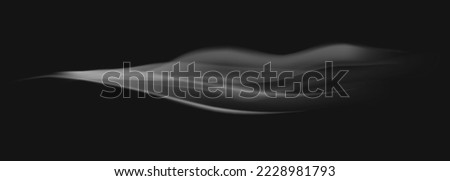 Blowing and gusting wind, isolated smoke or vapor. Weather conditions, cloud of fumes or fog mist. Air current movement. Vector in realistic style illustration Royalty-Free Stock Photo #2228981793