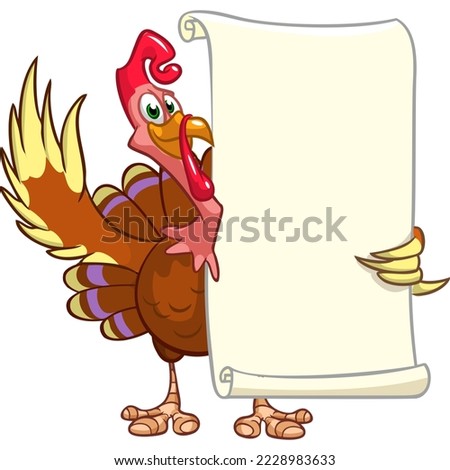 Cartoon happy cute thanksgiving turkey bird illustration. Design for Thanksgiving Day outlined