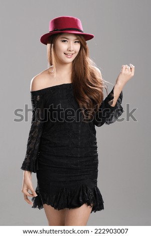 Asian Woman Posing In Strapless Tube Top Slim Royalty Free Stock Photo Avopix Com