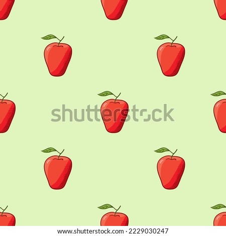 Seamless vector pattern with apples