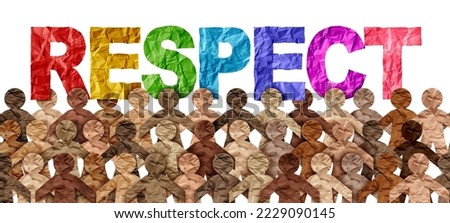 People respect and respecting diversity in society and appreciation for international diverse workplace and tolerance of culture or inclusion and integration and pride as a multi cultural group Royalty-Free Stock Photo #2229090145