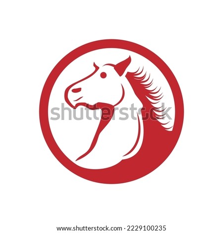 horse head logo icon template