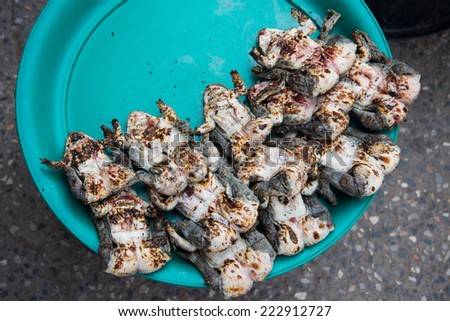 Grilled toads