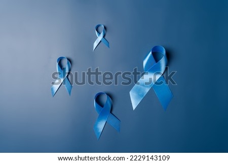 Blue ribbon for supporting people living and illness, Colon cancer, Colorectal cancer, Child Abuse awareness, world diabetes day, International Men's Day
