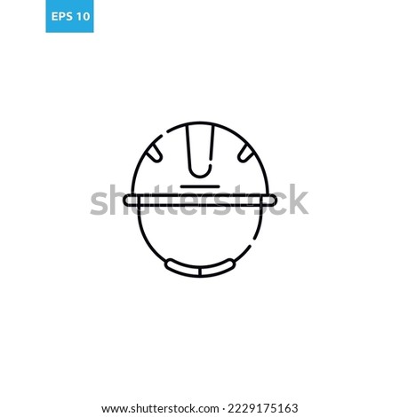 Helmet outline icon Vector illustration