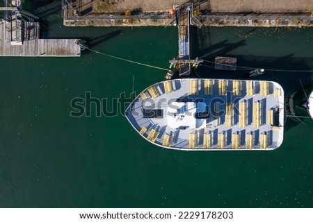 Overhead shot of a Boat Docked