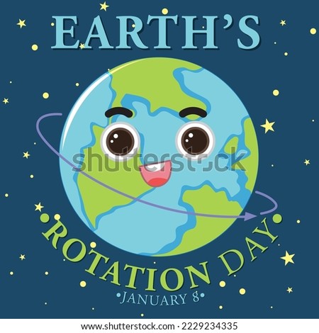Earth's Rotation Day banner design illustration