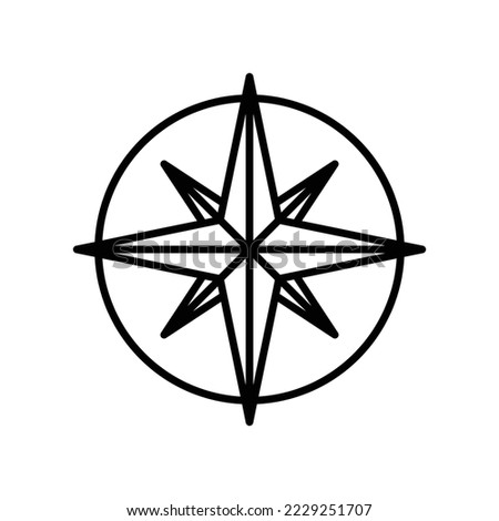compass icon vector design template in white background
