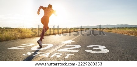 Starting to new year 2023 and need for speed to begin new year after coronavirus COVID-19 pandemic,Reopening for business and lifestyle,new normal,challenge,career path and change,readiness of leaders Royalty-Free Stock Photo #2229260353
