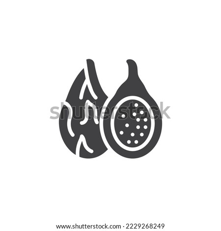 Dragon fruit vector icon. filled flat sign for mobile concept and web design. Pitaya fruit glyph icon. Symbol, logo illustration. Vector graphics