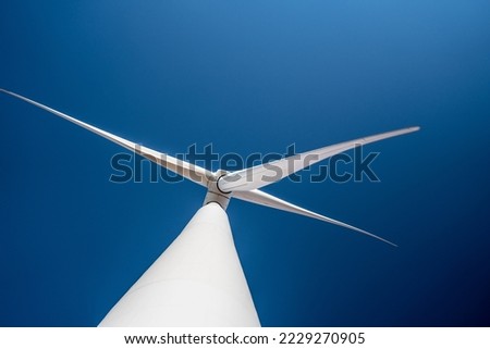 Wind turbine electrical of clean resource energy and environment sustainable. Royalty-Free Stock Photo #2229270905