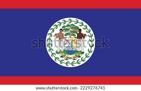 Flag of Belize. Vector illustration, Belize flag vector, National Flag of  Belize. Royalty-Free Stock Photo #2229276741