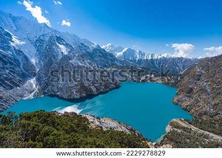 Phoksundo lake, Ringmo Lake - Shey Phoksundo National Park - Dolpo - Western Nepal Royalty-Free Stock Photo #2229278829