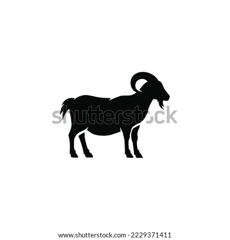 Goat simple flat icon vector Royalty-Free Stock Photo #2229371411