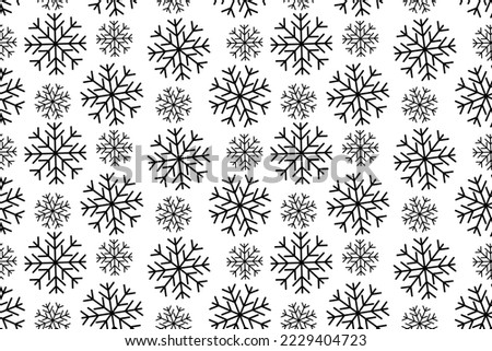 Christmas and New Year minimalist pattern in the form of snowflakes. Vector image