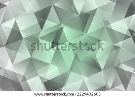 Light Green vector low poly texture. Creative illustration in halftone style with triangles. Template for cell phone's backgrounds.