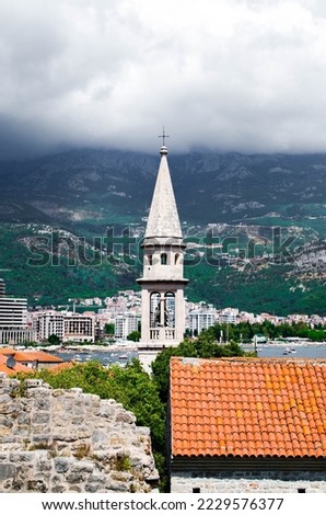The best beautiful view in Budva, Montenegro, stock photo