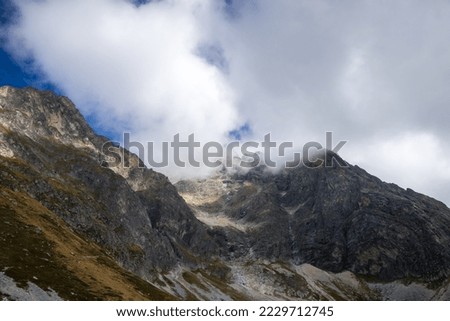 Mountain landscape in Pralognan la Vanoise. French alps