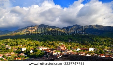 Panoramic view of Hervas. Ambroz Valley. Caceres. Spain