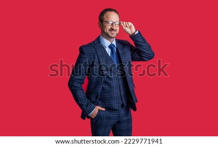 caucasian businessperson in studio. businessperson wear jacket and tie. photo of businessperson Royalty-Free Stock Photo #2229771941