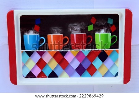 plastic product empty tray, white background