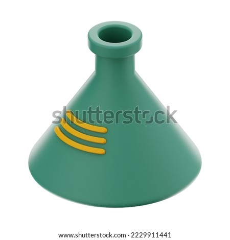 User interface science tube icon 3d rendering on isolated background