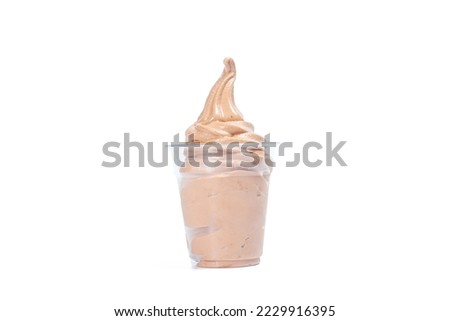 chocolate icecream in high res. image and isolated in white