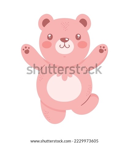beauty pink bear teddy icon