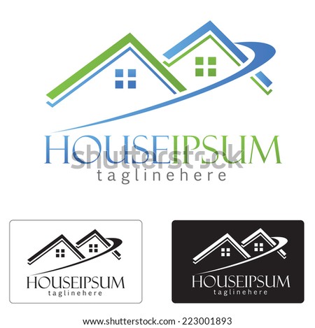 vector house logo for company isolated, identity