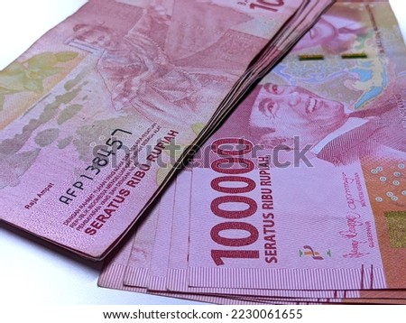 Indonesian money notes. Indonesian rupiah banknotes. Background money Indonesia