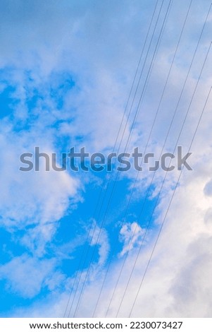 Blue sky in the sky of Indonesia in the afternoon