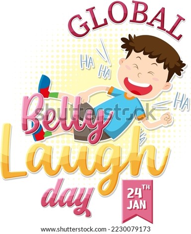 Global Belly Laugh Day Banner Design illustration