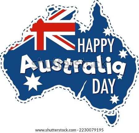 Happy Australia Day Banner Design illustration