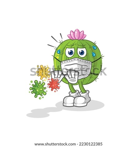 the cactus refuse viruses cartoon. cartoon mascot vector