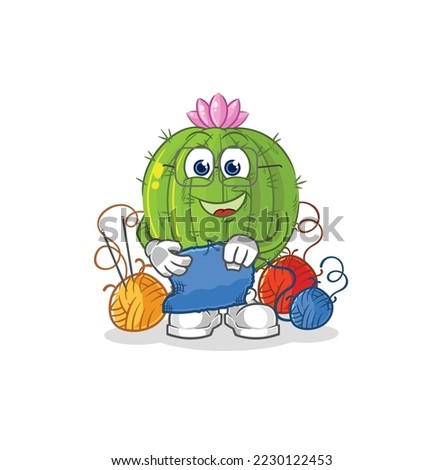 the cactus tailor mascot. cartoon vector