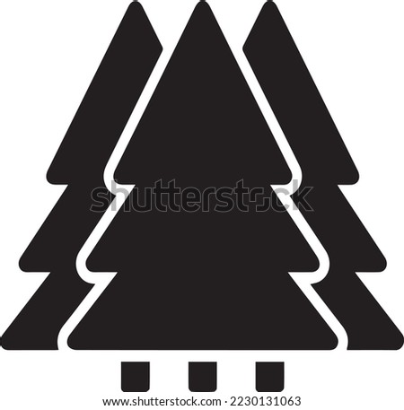 various Christmas tree silhouettes. Christmas trees background. Set of Christmas tree silhouette with decorations. winter trees collection for holiday Xmas and new year