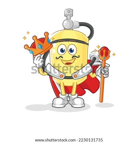 the diver cylinder king vector. cartoon character