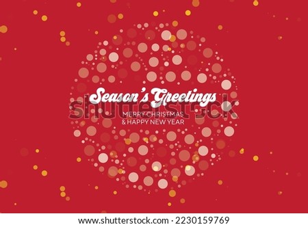 seasons greeting merry christmas and happy newyear with sphere diamond pattern and snowfall background for advertisement banner brochure template website cover package design product presentation.