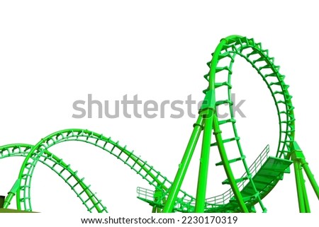 Roller coaster  isolated on white background. Royalty-Free Stock Photo #2230170319