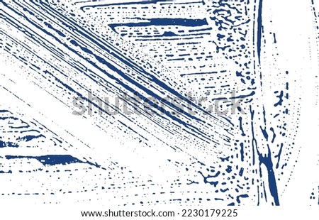 Grunge texture. Distress indigo rough trace. Dramatic background. Noise dirty grunge texture. Superb artistic surface. Vector illustration.