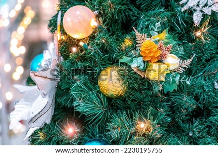 Colourful Christmas tree decoration toys