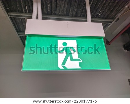 sign for exit other than elevator